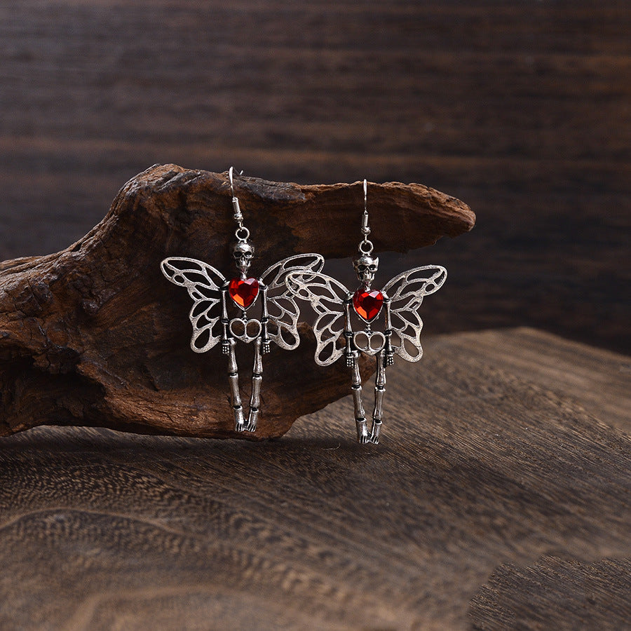 Wholesale Skull Wings Ruby Pendant